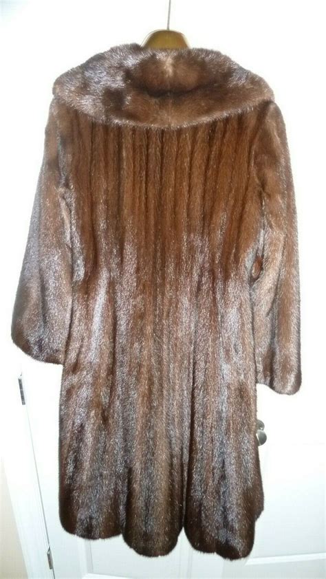 emilio gucci full length dark brown mink coat